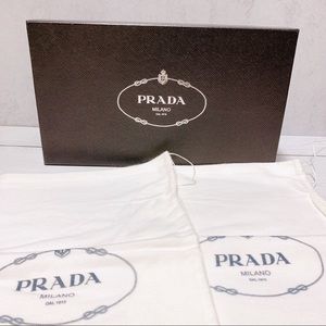 Authentic Empty Prada Shoe Box with 2 dust bags